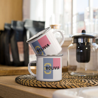 Bolivia North Carolina Flag Enamel Mug