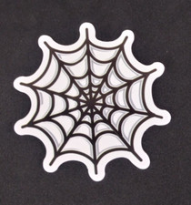 Spider's Web Creepy Cute Halloween Sticker 2.18" O 