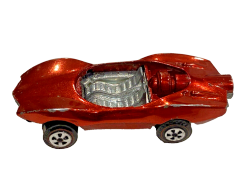 1970 Johnny Lightning Redline Custom Turbine Red Coupe Silver Interior Vintage