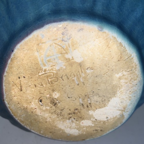Van Briggle Pottery Bowl Vase USA Arts & Crafts Ming Blue 4.5x4.5 1920’s - Picture 3 of 4