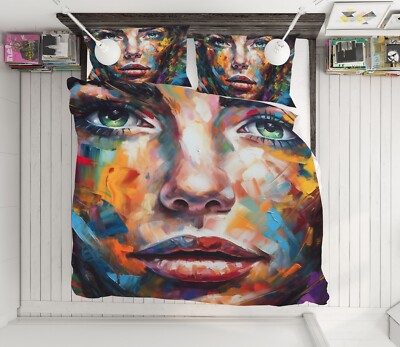3D Art Painting A3334 Bed Pillowcases Quilt Duvet Cover Set Queen King Vera 23