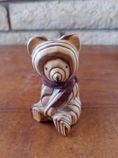 Vintage Mid Century Hand Carved Wood Bear Fig...