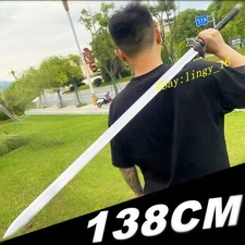 138CM Long Sword High Carbon Steel Sharp Chinese WUSHU Tai Chi Practice Dao Jian