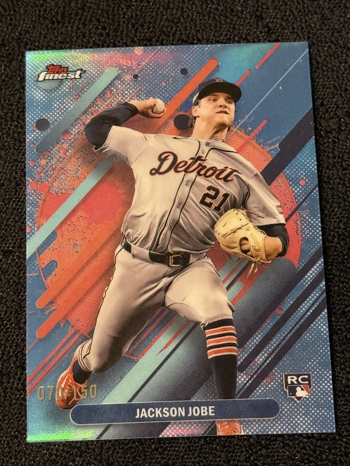 2025 Topps Finest - Rare Jackson Jobe #251 Sky Blue Refractor /150 (RC)