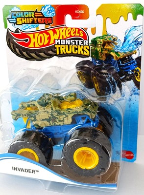 INVADER Color Shifters Monster Trucks 1:64 Hot Wheels Auto Mattel