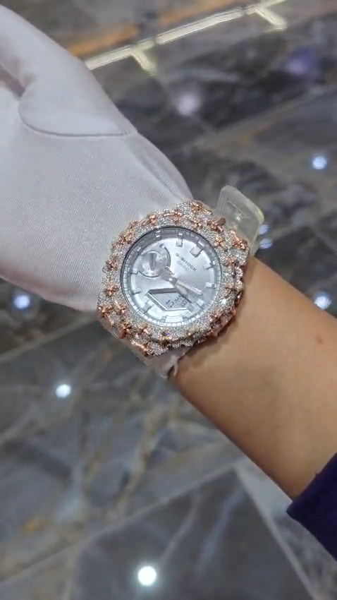 Authentic Diamond G-SHOCK DW6900TR Watch Cross Bezel | 5.00 CTW