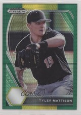 2021 Panini Prizm Draft Picks Green & Yellow Hyper Tyler Mattison #PDP104 qf6
