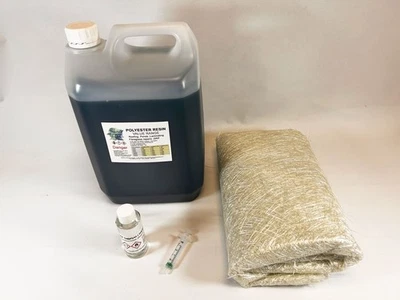 Fibreglass repair kit RESIN 5Kg Chopped Strand Matting 5M (450g) VALUE Range - Image 1 of 4