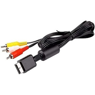 6FT AV Cable For Sony PS1 PS2 PS3 Slim RCA Composite Audio Video Cord 1.8M