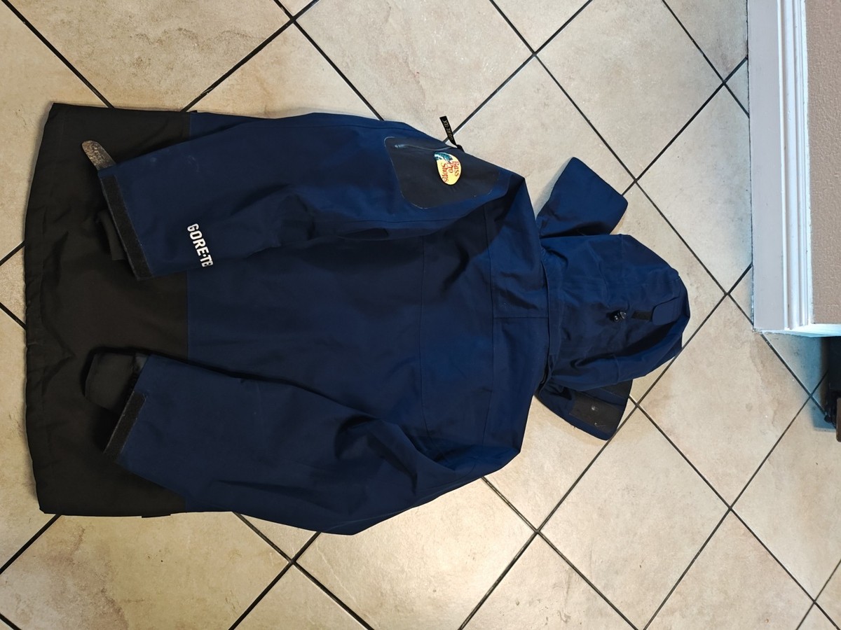 00s BassProShops GORE-TEXマウンテンパーカー黒青テック Bass Pro Shops Blue 100MPH Gore-Tex Rain Jacket Medium **Read