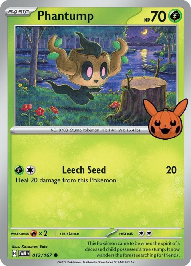 Phantump - 012/167 - Common (Trick or Trade 2024) (Near Mint) Trick Or Trade BOO