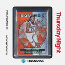 2023 PANINI OBSIDIAN CASON WALLACE EQUINOX ELECTRIC ETCH ORANGE FLOOD ROOKIE /75