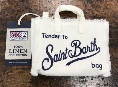 MC2 SAINT BARTH TELEFONTASCHE BIANCA LOGO BLAU