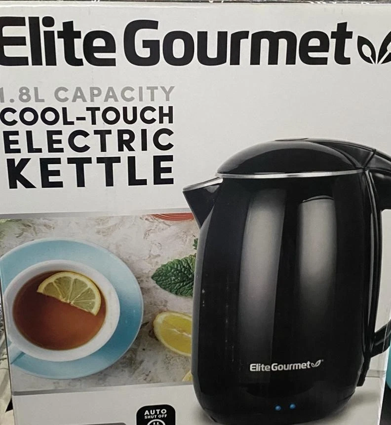 Elegant 1.8L Cool-Touch Electric Kettle with Stainless Steel Interior & Lid