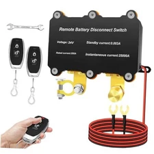 Remote Battery Disconnect Switch Kill Switch for Truck-Auto Shut-Off 24V 500A