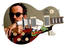 Elvis Costello Signed Custom Graphics 1/1 Photo Guitar ACOA