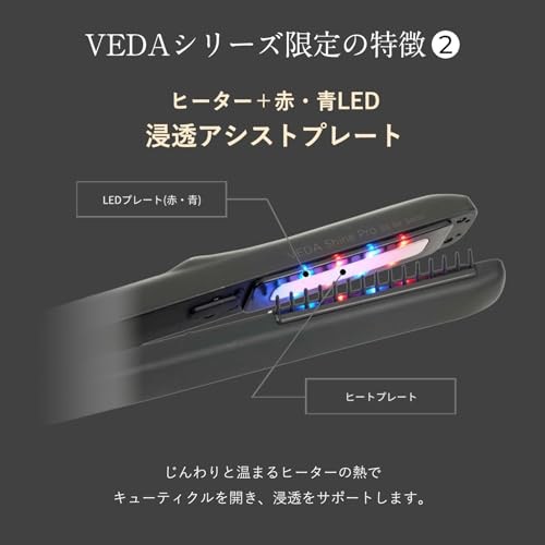 YA-MAN Veda Shine Pro Treatment Iron PSM170BAM Black with Sticker [Amazon.co.jp