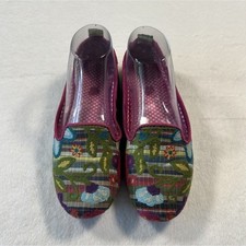 Acorn Women's Size W7 Multicolor Floral Embroidered Slippers