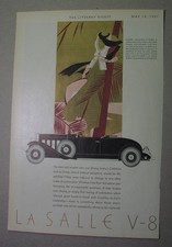 8 Ads For La Salle Autos 1929-1939 Cadillac Motors Gm General Motors