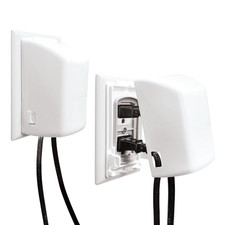 Dual Fit Outlet Cover Box - Baby Safety Outlet Cover for Standard Decora Plugs