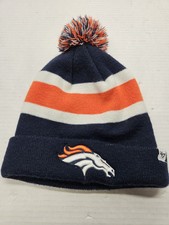 Denver Broncos 47 Brand Pom Beanie Winter Knit Hat Stocking Cap NFL
