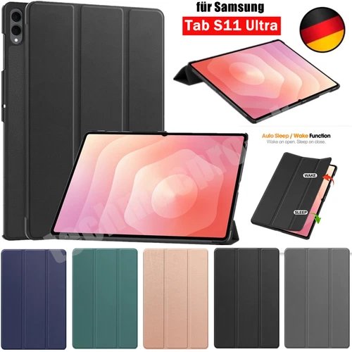 Cover für Samsung Galaxy Tab S11 Ultra 14.6" Smart Hülle Stand Leder Schutz Case