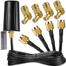 5 Pcs 5G Mobile Antenna 4x4 MIMO Omnidirectional LTE External Antenna with SM...
