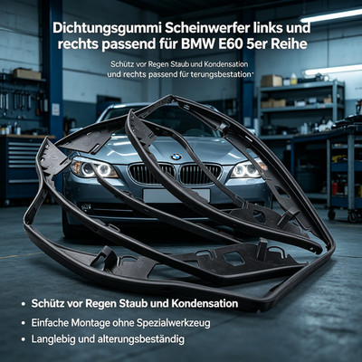 Für BMW 5er E60 2004 2010 Scheinwerfer Dichtung links und rechts Gummidichtung