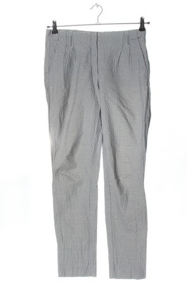 MANGO SUIT High-Waist Hose Damen Hose Gr. DE 36 hellgrau-weiß Casual-Look