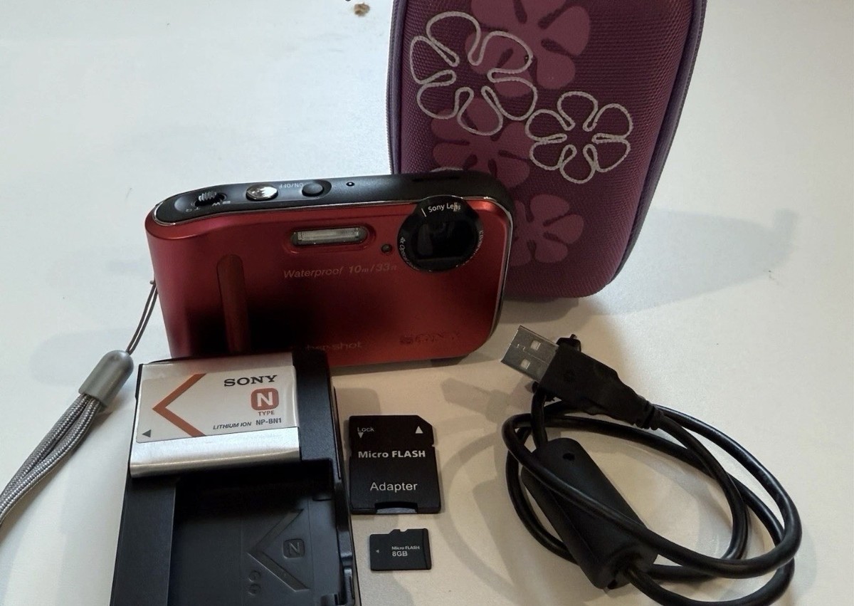 【美品】SONY Cyber-shot DSC-TF1 レッド　動作確認済 Amazon.com : Sony DSC-TF1/R 16 MP Waterproof Digital Camera with