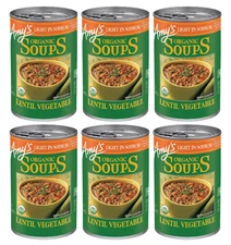 Amy's Organic Light In Sodium Lentil Vegetable Soups 14.5 oz ( Pack of 6 )