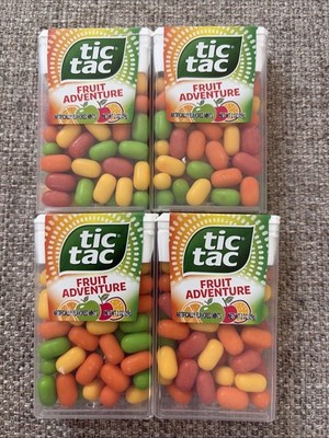 Tic Tac Fruit Adventure Mints 1.2 oz 4 Pack LOT NEW Sealed Purse Candy Gum Treat