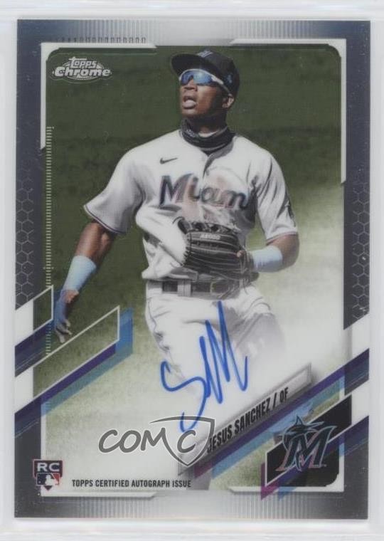 2021 Topps Chrome Rookie Auto Jesus Sanchez #RA-JS Auto 7c5