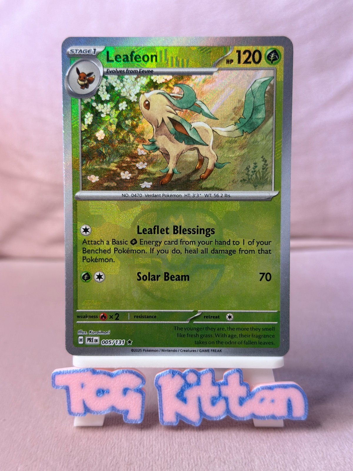 Leafeon 005/131 Master Ball Reverse Holo Prismatic Evolutions LP TCGKITTEN