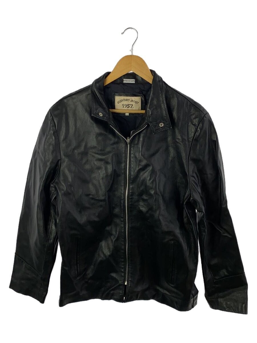 1957 FIRENZE レザー ライダース ジャケット USED 1957 Florence Jacket in Real Leather Used Men Size 50 Black