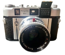 Vintage Regula III d 35mm Camera w/ Enna Werk 50mm f/2.8 Lens & Case Germany