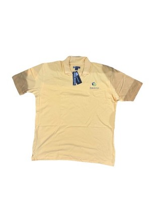 Blue Generation Premier FCU Polo Shirt XL Yellow Short Sleeve Work Uniform NEW