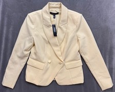 NEW WHITE HOUSE BLACK MARKET WHBM 210 CROPPED DOUBLE BUTTON BLAZER SZ 10