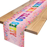 Einschulung Deko, Rosa Tischdecke Schulanfang, Alles Gute Zum Schulanfang Tischd