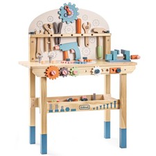 Robud Large Wooden Play Tool Workbench Set For Kids Toddlers Construction