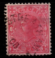 Victoria 1905 One Penny 1d red perf 12 x 12&frac12; SG417 Used Streatham CDS