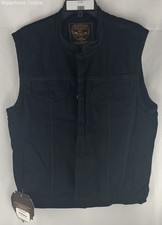 Milwaukee Performance Men's Black Denim Vest W/Handgun Pocket Size L NWT