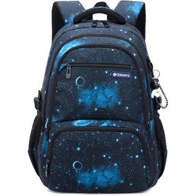 Unisex School Backpack, Waterproof Nylon, 16 Inch, Daily Use, with Trolley