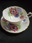 Paragon Anemone Poppies Cup Saucer Gold Trim England Bone China — photo 10