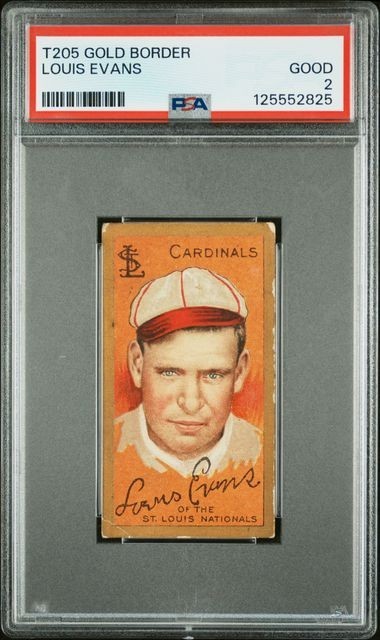 1911 Louis Evans T205 Gold Border - PSA 2 - Polar Bear - Freshly Graded