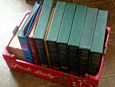 COMMONWEALTH HUGE stamp estate collection, 9x old album, large box, much of inte