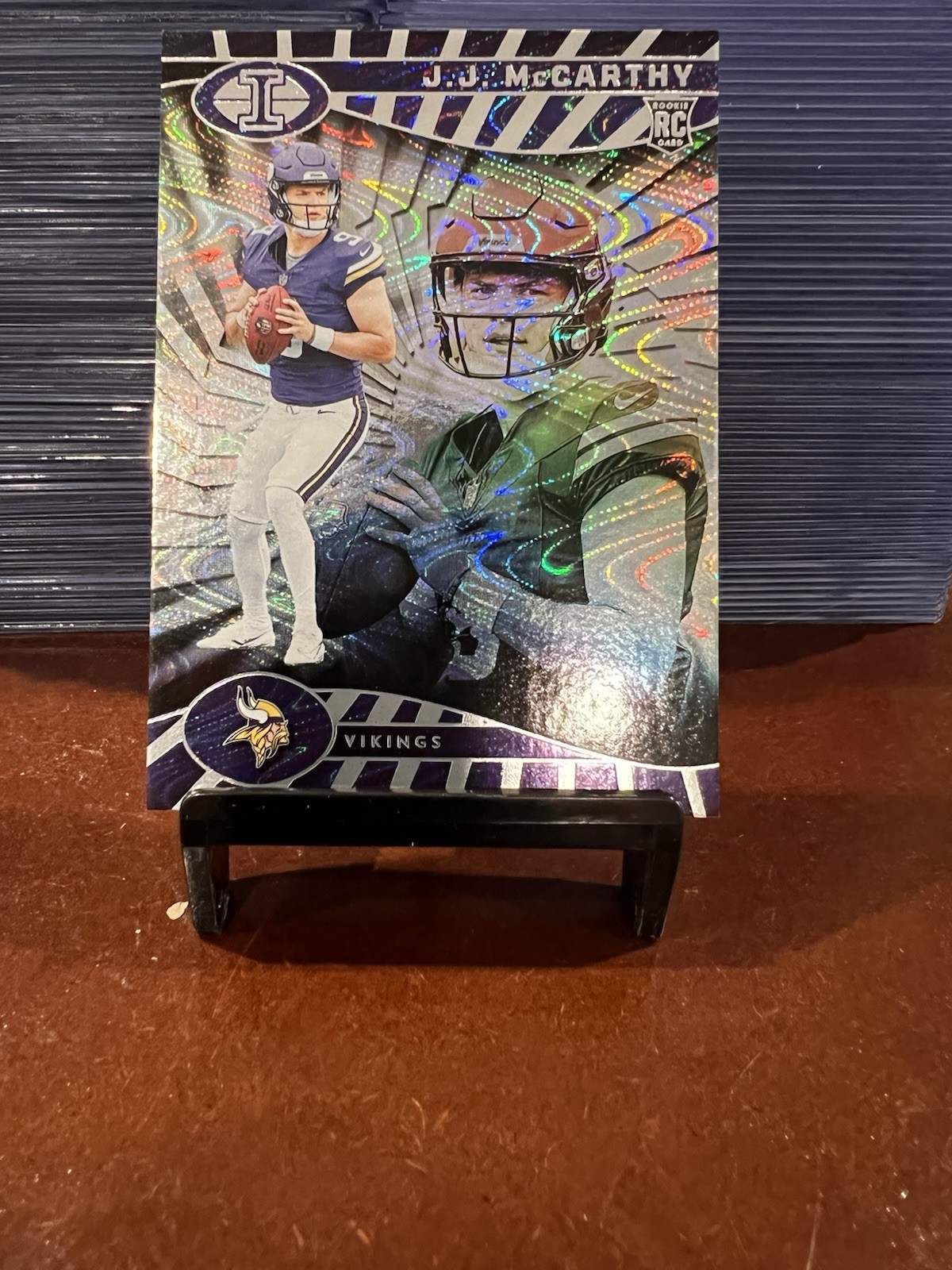 2024 Panini Illusions - J.J. McCarthy #100 Swirls Trophy Collection (RC)