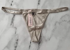 Victorias Secret Nwt Very Sexy Sandstone Scattered Shine Strap G V String Panty