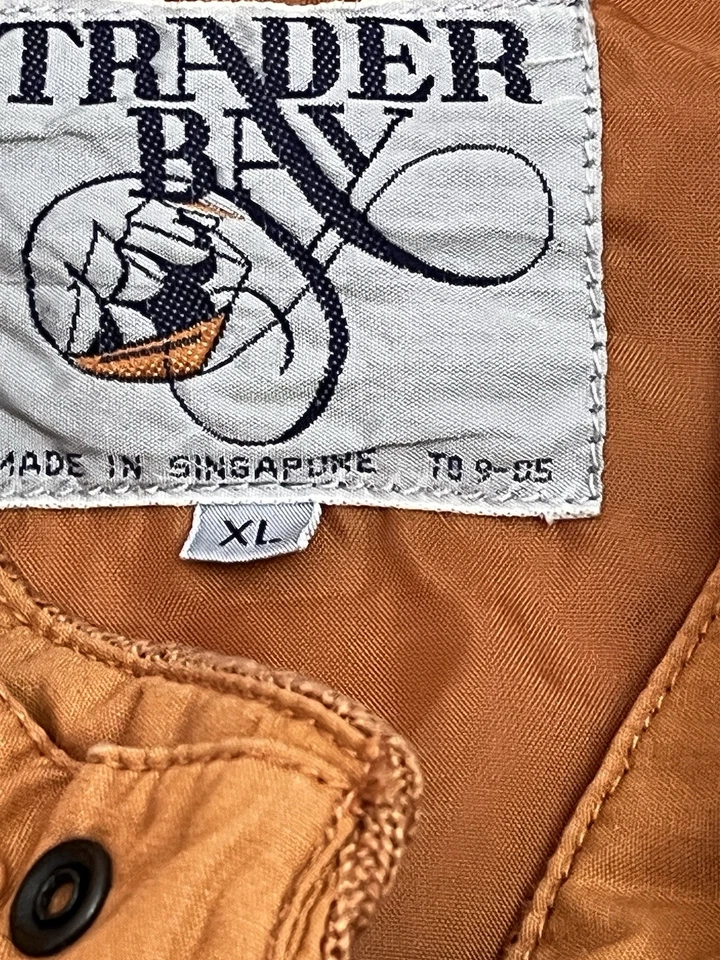 Trader Bay bomber Jacket Mens XL Windbreaker Pockets Full Zip Vintage - Image 2 of 4