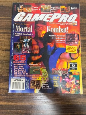 GamePro Magazine Issue 107 August 1997 Mortal Kombat Mythologies Sub Zero Cover